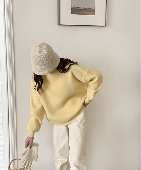 knit sweater pullover /4color　FL2998
