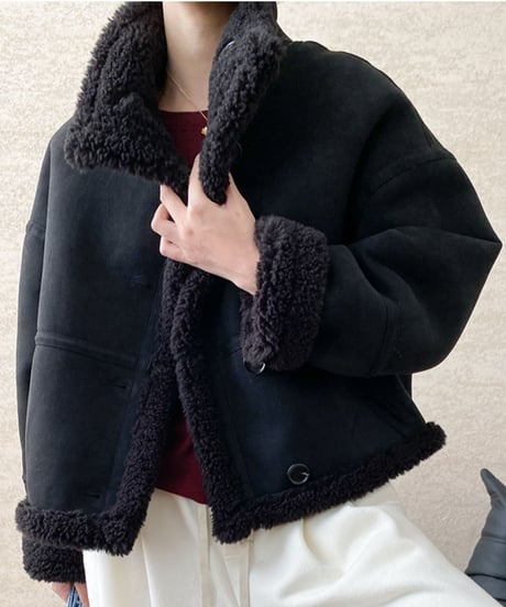suede reversible short jacket /2color　FL3020