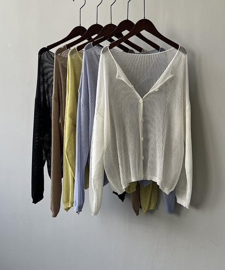 sheer knit cardigan　FL2178