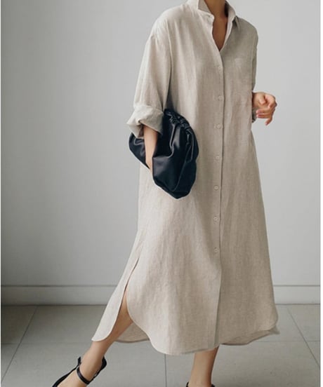 side slit long shirt /3color　FL2100