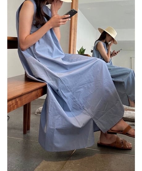 backless sleeveless dress /2color　FL2025