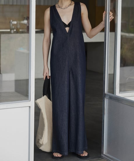 relaxed sdenim overalls /2color　FL3432