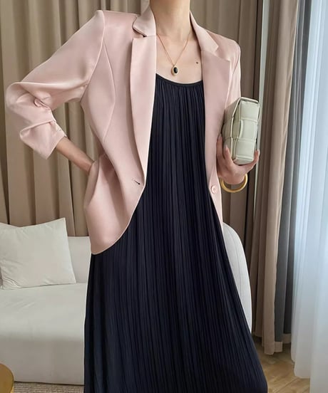 pleated camisole dress /2color　FL2724