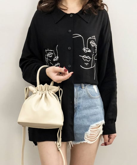 2way drawstring bag /2color　FL2334
