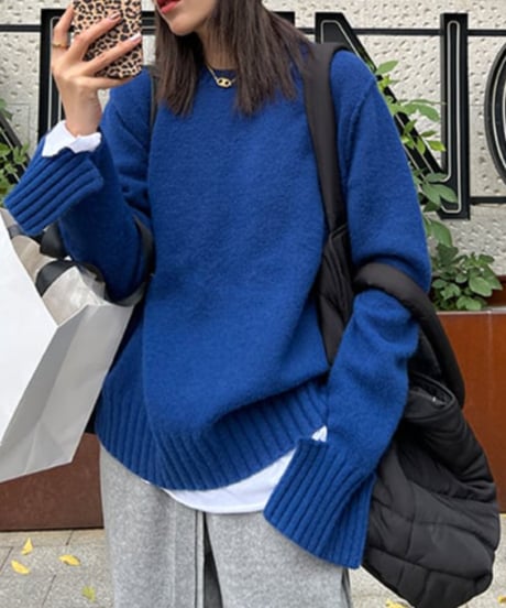 sleeve design knit /3color　FL2683