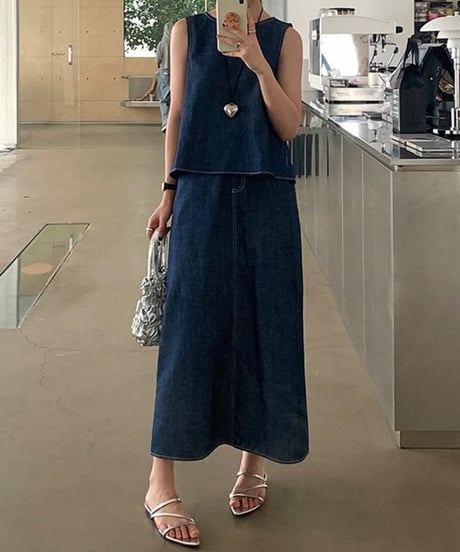 sleeveless long skirt a-line set　FL2416