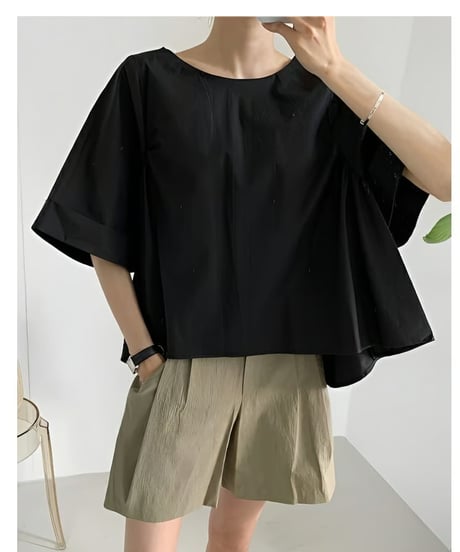 back slit shirt /2color　FL2122