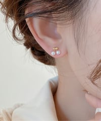 mini cherry pearl stud earrings　FL3632