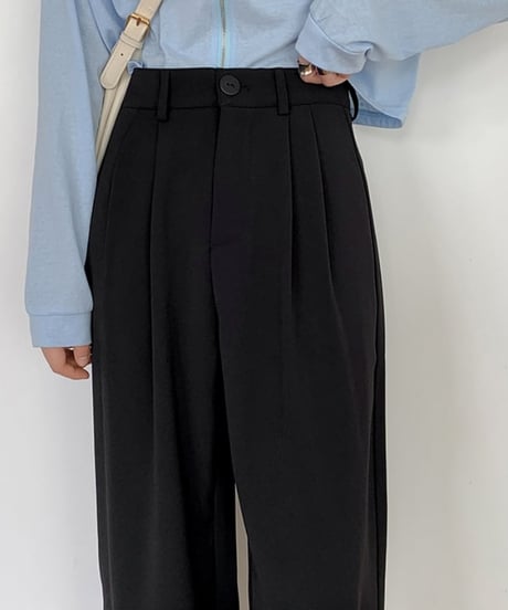 high waist tuck drape pants　FL2193