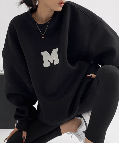 embroidered logo sweatshirt /3color　FL3262
