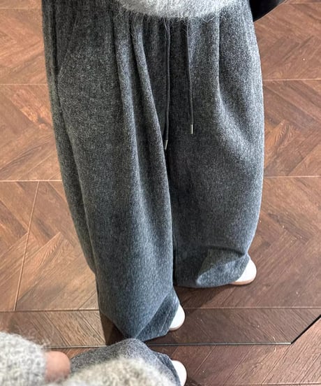 wool knit casual pants/2color　FL2866