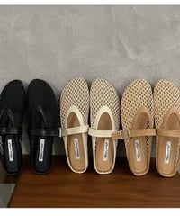 round toe mesh slip-on /3color　FL3381