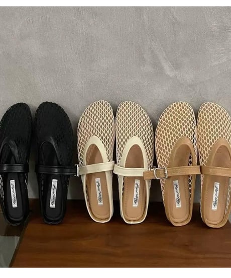 round toe mesh slip-on /3color　FL3381