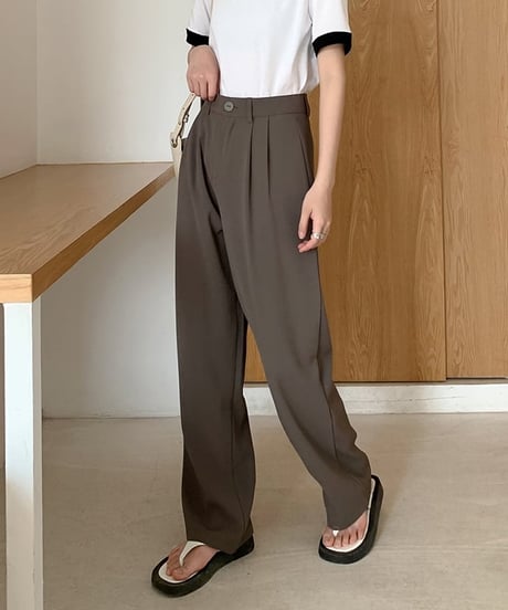 high waist tuck drape pants　FL2193