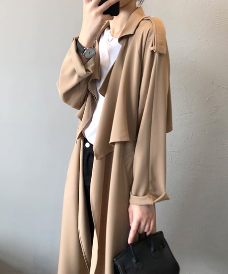 draped trench coat　FL2524