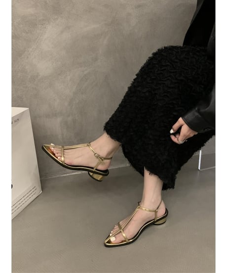 pointed toe strap sandals /4color　FL2074