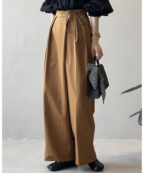 waist ribbon belt slacks /3color　FL2811