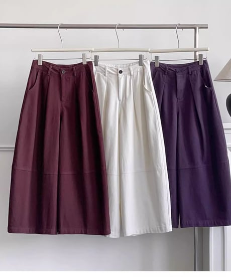 wide leg sickle pants /2color　FL2813