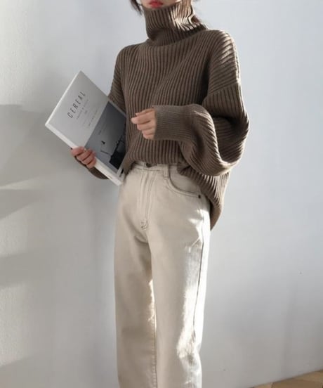 turtle neck sweater /3color　FL2996