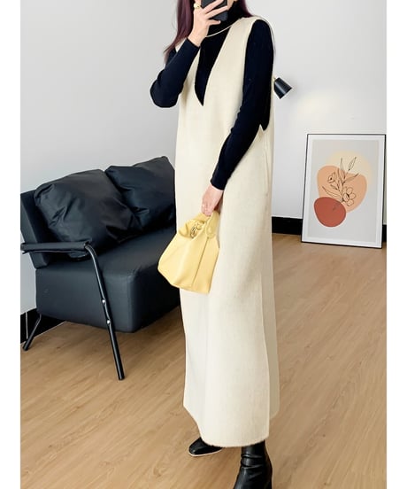 sleeveless long dress /2color　FL2493