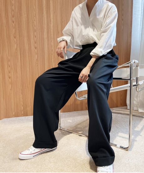 high waist tuck pants　FL2575