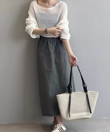 cropped mesh knit /4color　FL2628