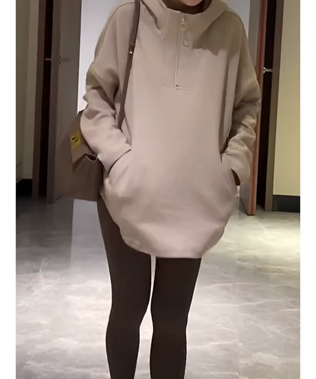 relaxed fit hoodie　FL2476
