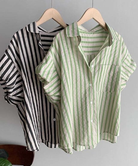 feminine border blouse　FL2139
