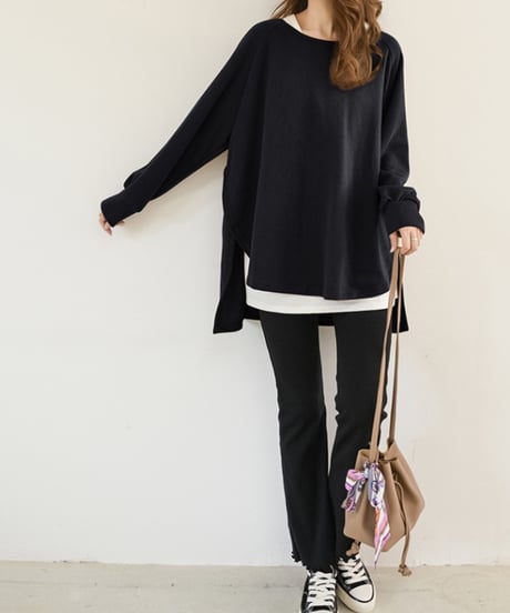 oversized casual knit tops /5color　FL3480
