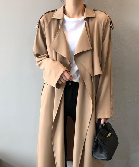 draped trench coat　FL2524