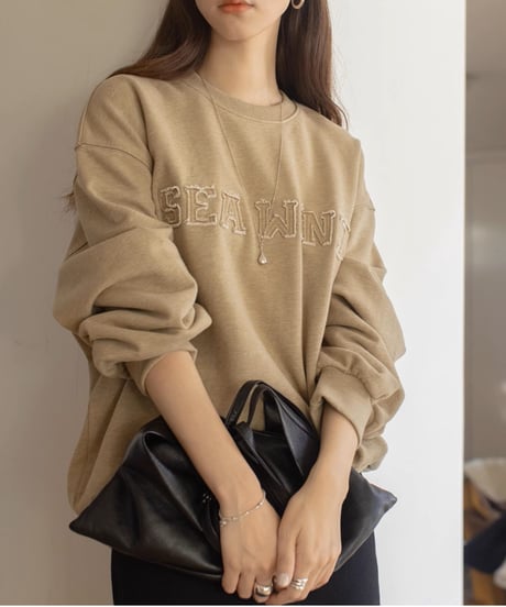 retro patch logo sweat pullover /2color　FL3327