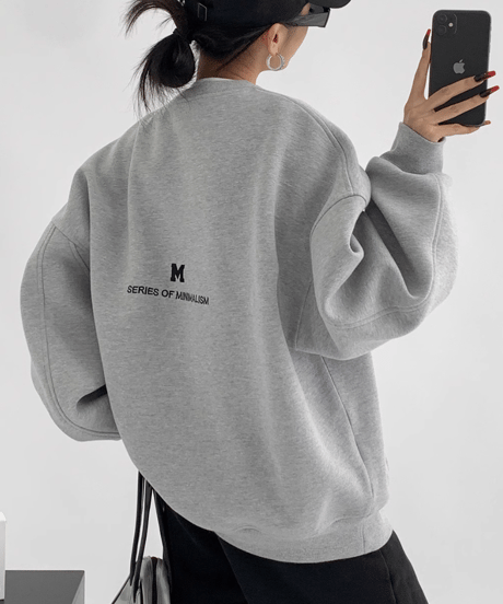 embroidered logo sweatshirt /3color　FL3262