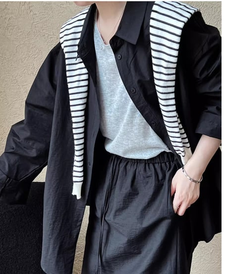 long sleeve shirt & long skirt setup /2color　FL2824