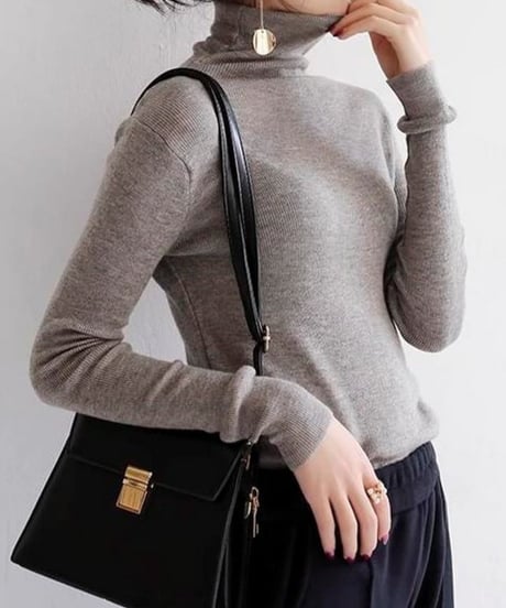 turtleneck pullover sweater /4color　FL2950