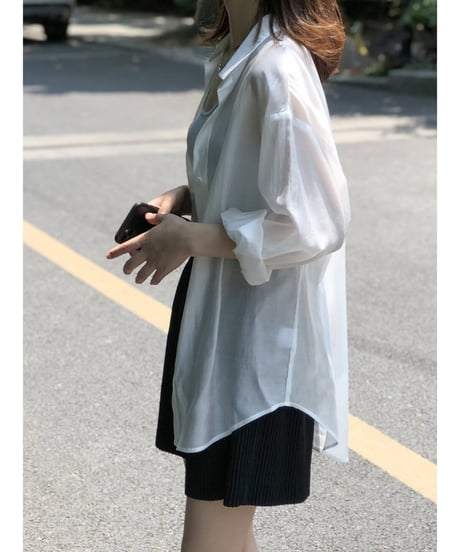 back split shirt /4color　FL2065