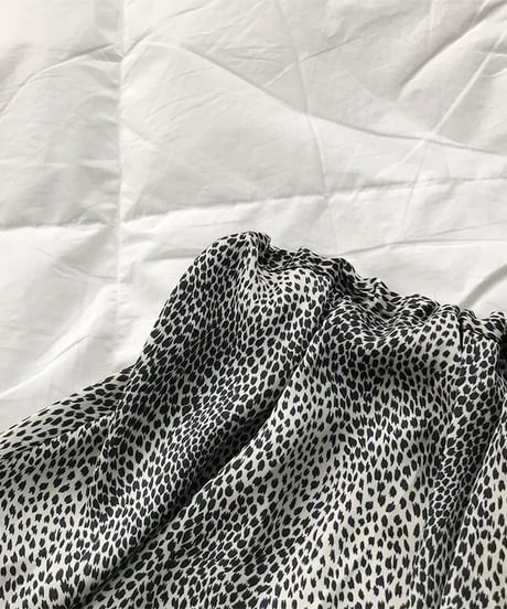 monotone leopard flare skirt　FL2185