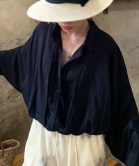 drawstring loose thin shirt /2color　FL2602