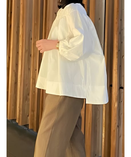 gathered design voluminous blouse　FL2480
