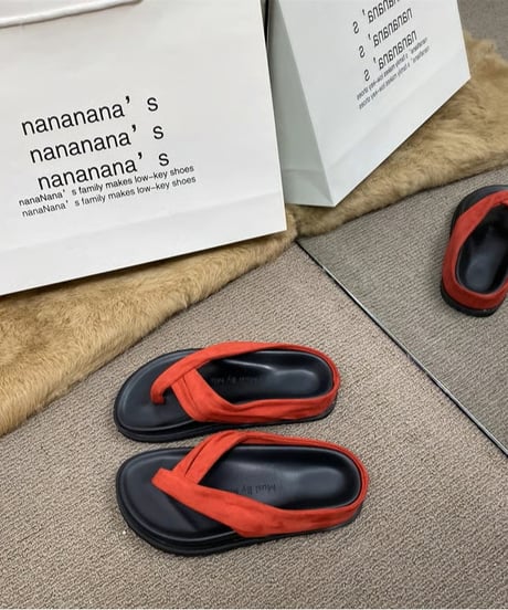 design strap thong sandals 4/color　FL3449
