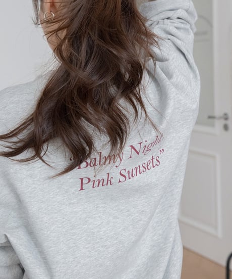letter print sweat pullover /4color　FL3288