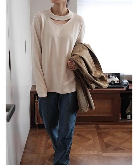 slit knit saw /2color　FL2633