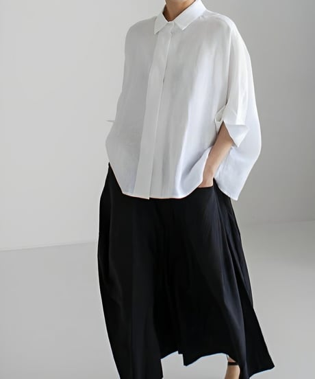 polo collar boxy shirt　FL2015