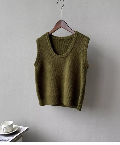 u-neck vest /5color　FL2775