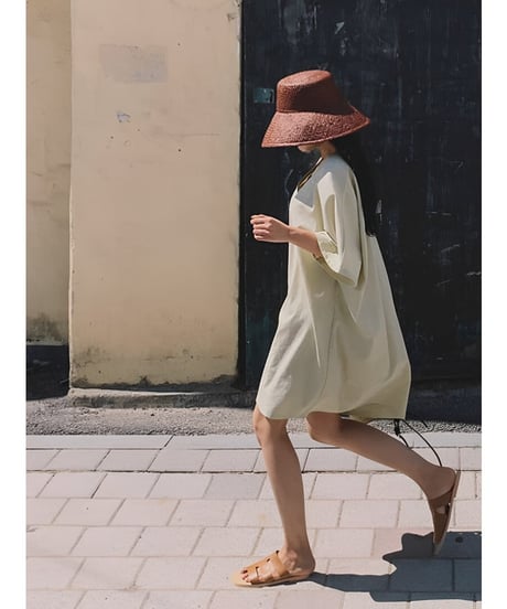 cotton linen relaxed dress /3color　FL2039
