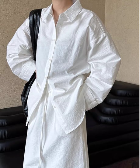 long sleeve shirt & long skirt setup /2color　FL2824