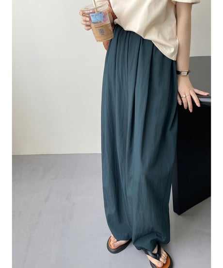 tuck wide drape pants　FL2191