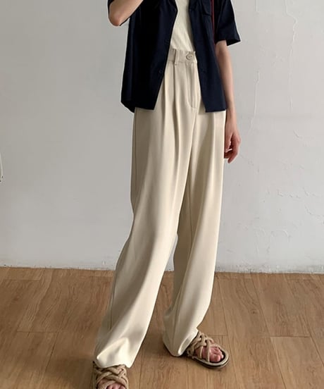 high waist tuck drape pants　FL2193
