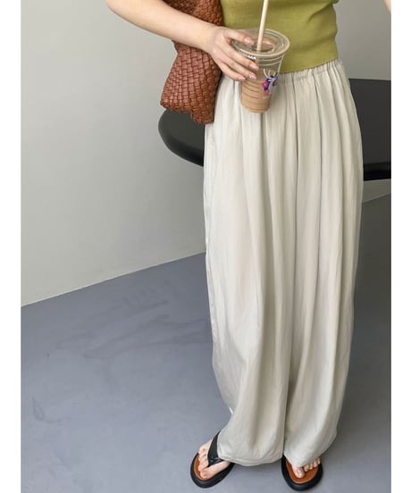 tuck wide drape pants　FL2191