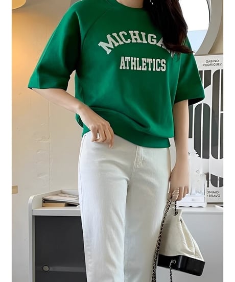 college logo raglan sleeve tee /3color　FL3408