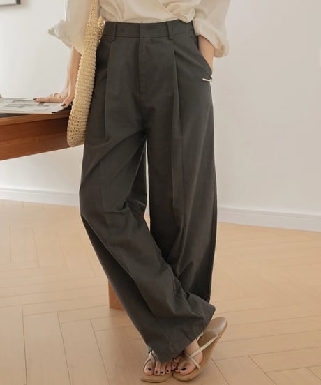 tuck wide pants /2color　FL3258